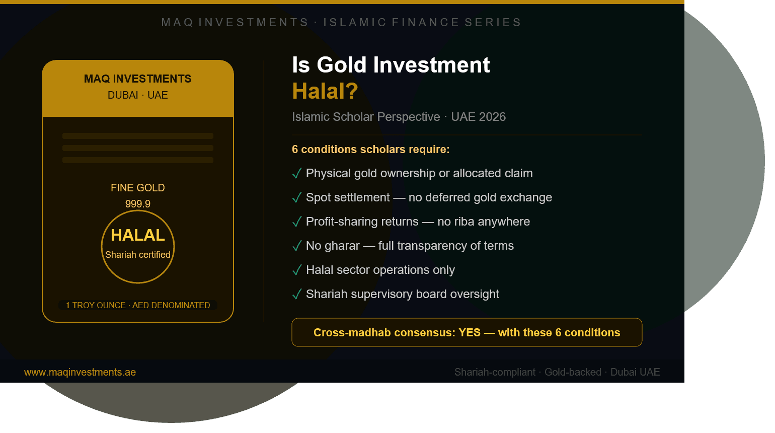 Is Gold Investment Halal? The Islamic Scholar Perspective: A Complete Guide for Muslim Investors in UAE — 2026